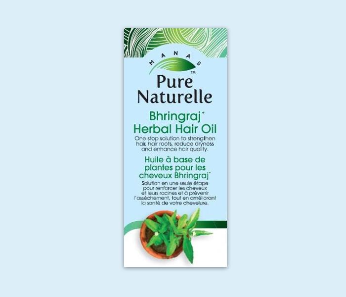 For hair-regrowth, prevents hair-loss, premature greying and strengthening roots... Manas Pure Naturelle Bhringraj* 100% Natural Herbal Hair Oil for all hair types