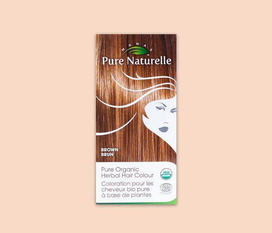 BROWN - Pure Organic Manas PURE NATURELLE Herbal Hair Colour - USDA Approved, Certified Organic By ECOCERT SA