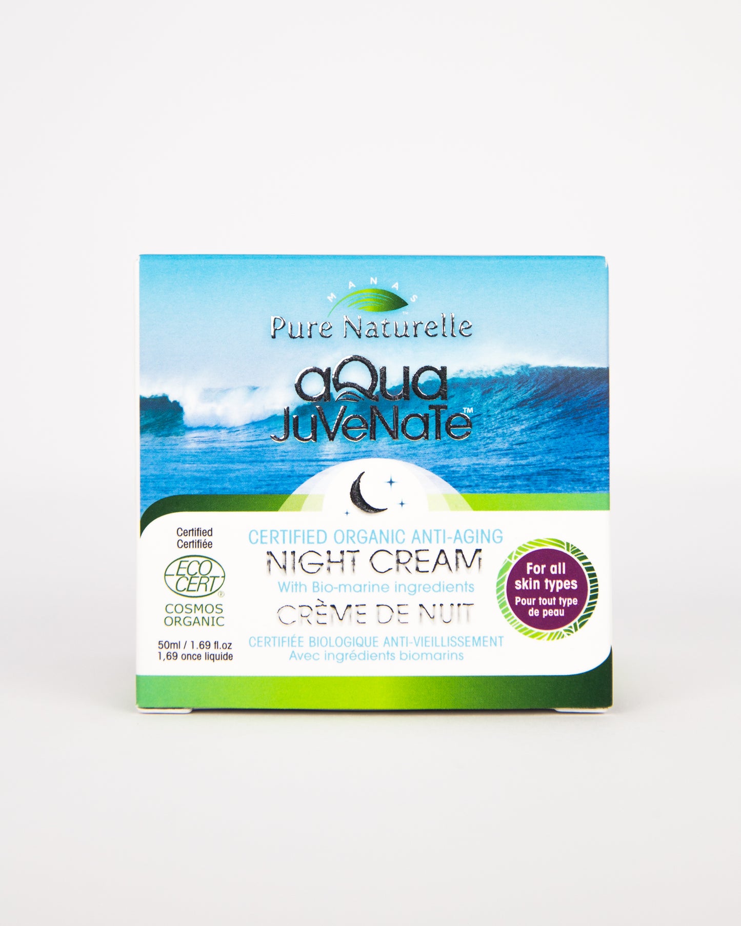 AQUA JUVENATE - Organic Anti-Aging Night Cream - Certified Cosmos Organic