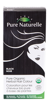 BLACK - Pure Organic, Manas PURE NATURELLE Herbal Hair Colour - USDA Approved, Certified Organic By ECOCERT SA