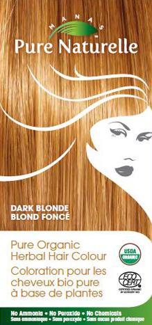 DARK BLONDE - Pure Organic Manas PURE NATURELLE Herbal Hair Colour - USDA Approved, Certified Organic By ECOCERT SA