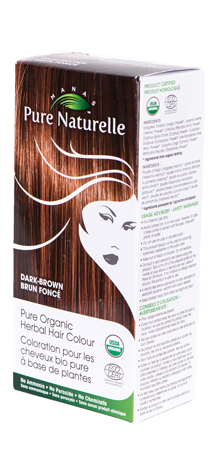 DARK BROWN - Pure Organic Manas PURE NATURELLE Herbal Hair Colour - USDA Approved, Certified Organic By ECOCERT SA